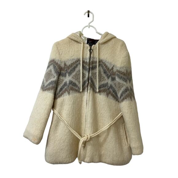 Stobi Knit Fleece Womens Medium Natural Wool Denmark Nordic Full Zip Jacket - Picture 1 of 5